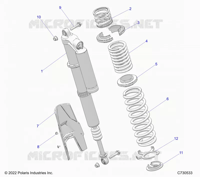 SUSPENSION, REAR SUPPORT AMORTISSEUR , STANDARD/PREMIUM