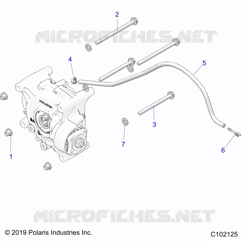 SYSTÃˆME DE TRANSMISSION, GEARCASE MOUNTING, REAR