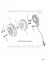 ENGINE, STATOR AND VOLANT MOTEUR