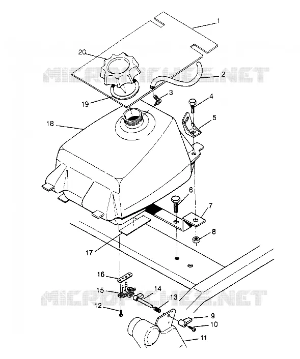 RESERVOIR A CARBURANT 2x4 400L W957540 (4930093009A012)