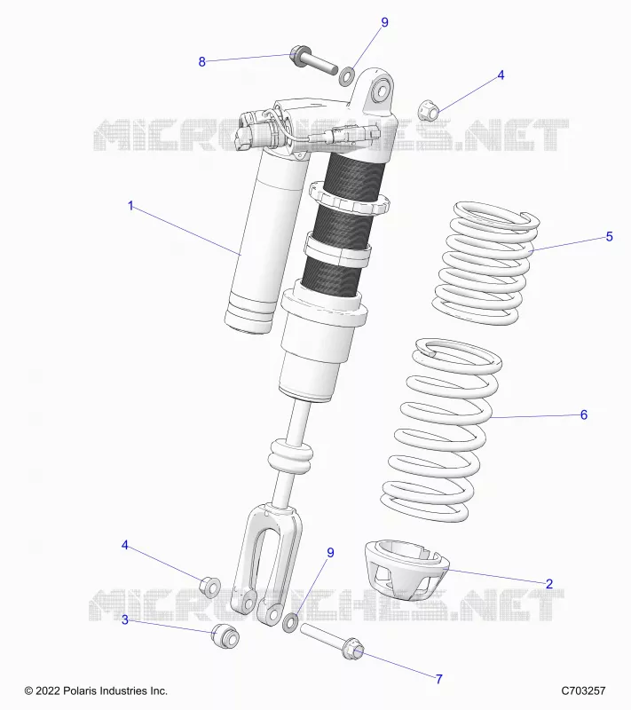 SUSPENSION, AMORTISSEUR AVANT MOUNTING