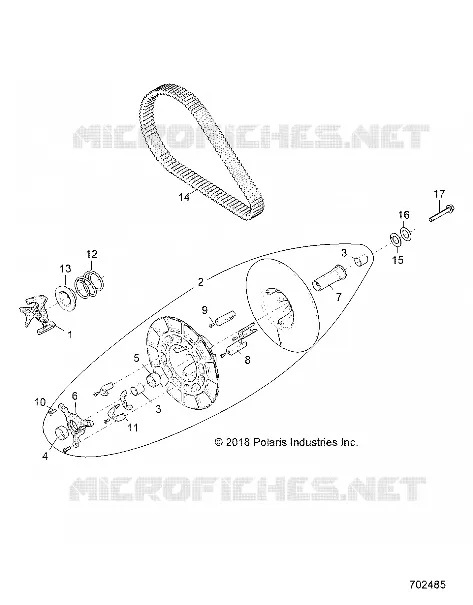 SYSTEME DE TRANSMISSION, SECONDARY CLUTCH