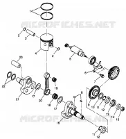 PISTON ET VILEBREQUIN SCRAMBLER 400L W97BC38C (4939893989C014)