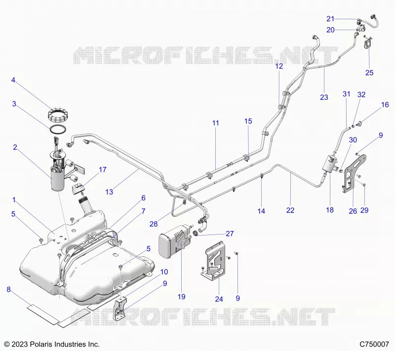 SYSTÃˆME D'ALIMENTATION, EVAP FUEL TANK ASM.