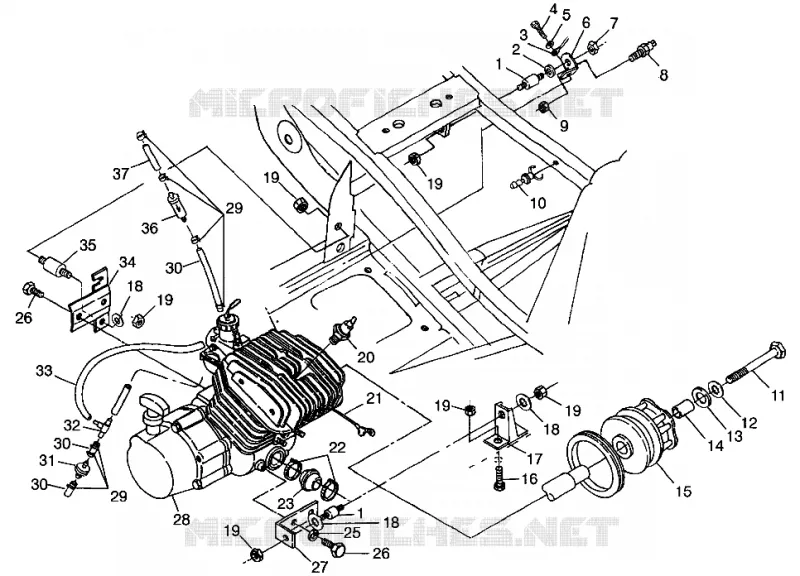 SUPPORT MOTEUR XPLORER 300 W98CC28C (4945264526A011)