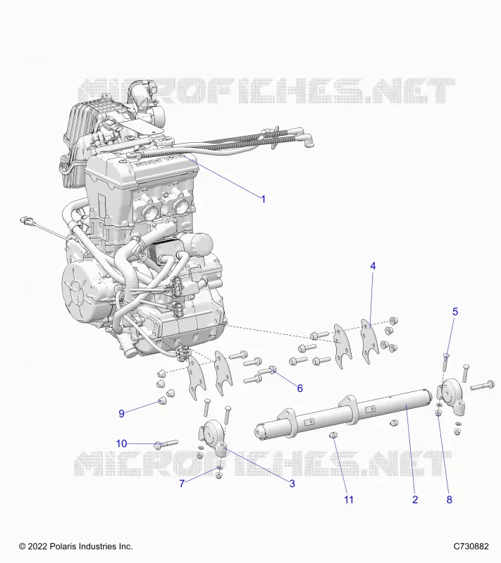 MOTEUR, MOUNTING & LONG BLOCK