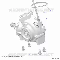 SYSTÃˆME DE TRANSMISSION, GEARCASE MOUNTING, FRONT