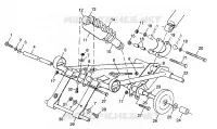 BRAS DE SUSPENSION AVANT 500 INDY 0982764(A)(B) AND EUROPEAN 500 INDY E982764A (4942104210B009)