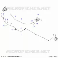 FREIN ARRIERE BRAKE LINE AND PARK BRAKE