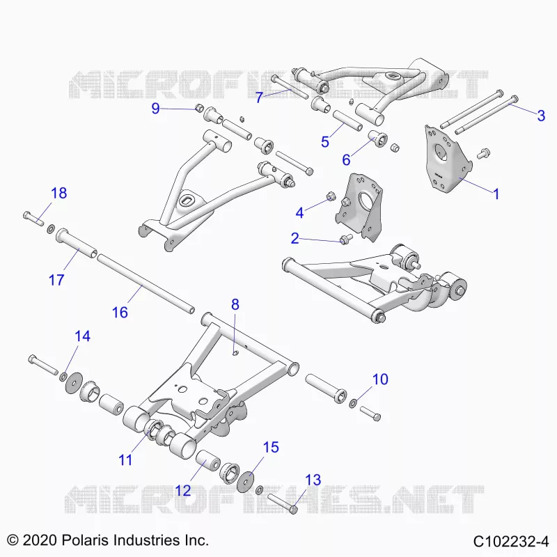 SUSPENSION ARRIERE CONTROL ARM, MOUNTING