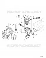 MOTEUR, WATER FLANGE AND THERMOSTAT