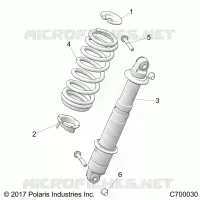 SUSPENSION, REAR SUPPORT AMORTISSEUR 