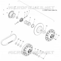 SYSTÈME DE TRANSMISSION, SECONDARY CLUTCH AND DRIVE BELT