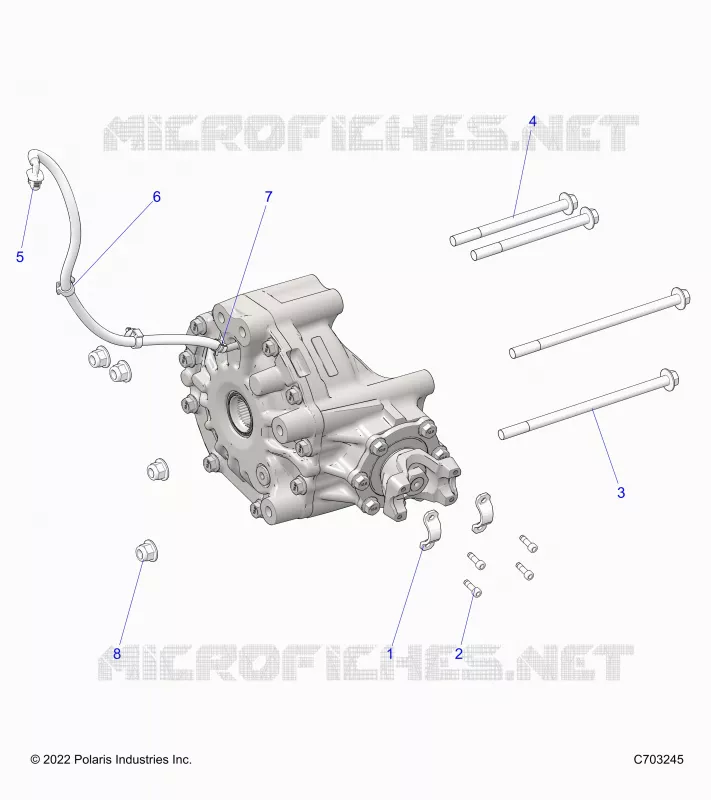 SYSTÃˆME DE TRANSMISSION, GEARCASE, REAR, MOUNTING