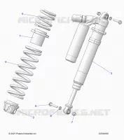 SUSPENSION, AMORTISSEUR AVANT MOUNTING, DELUXE