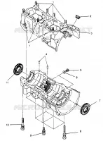 CARTERS MOTEUR ASSEMBLY 500 EFI 0963774 and EUROPEAN 500 EFI E963774 (4936183618C007)