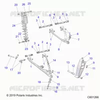 SUSPENSION, CONTROL ARMS, SPINDLE, AND AMORTISSEUR MNTG.