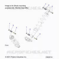 SUSPENSION, SUPPORT AMORTISSEUR , REAR SUSP.