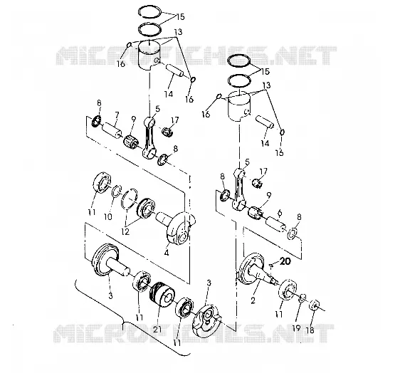 PISTON AND VILEBREQUIN  500 SP/500 SKS (4921262126041A)