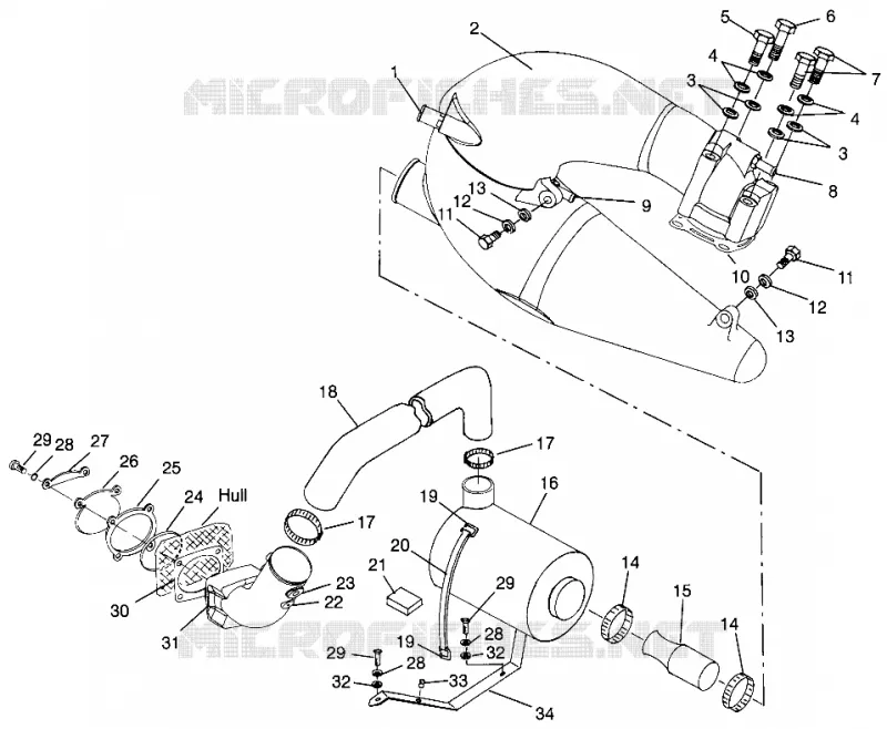 ECHAPPEMENT SL 900 B964291 and  Intl. SL 900 I964291 (4935583558B005)