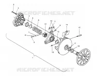 EMBRAYAGE DE TRANSMISSION ASSEMBLY 500 CARB 0962764, 500 CARB SKS 0962564,  500 CARB SKS (4931873187C006)