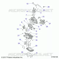 ENGINE, CRANKCASE AND VILEBREQUIN