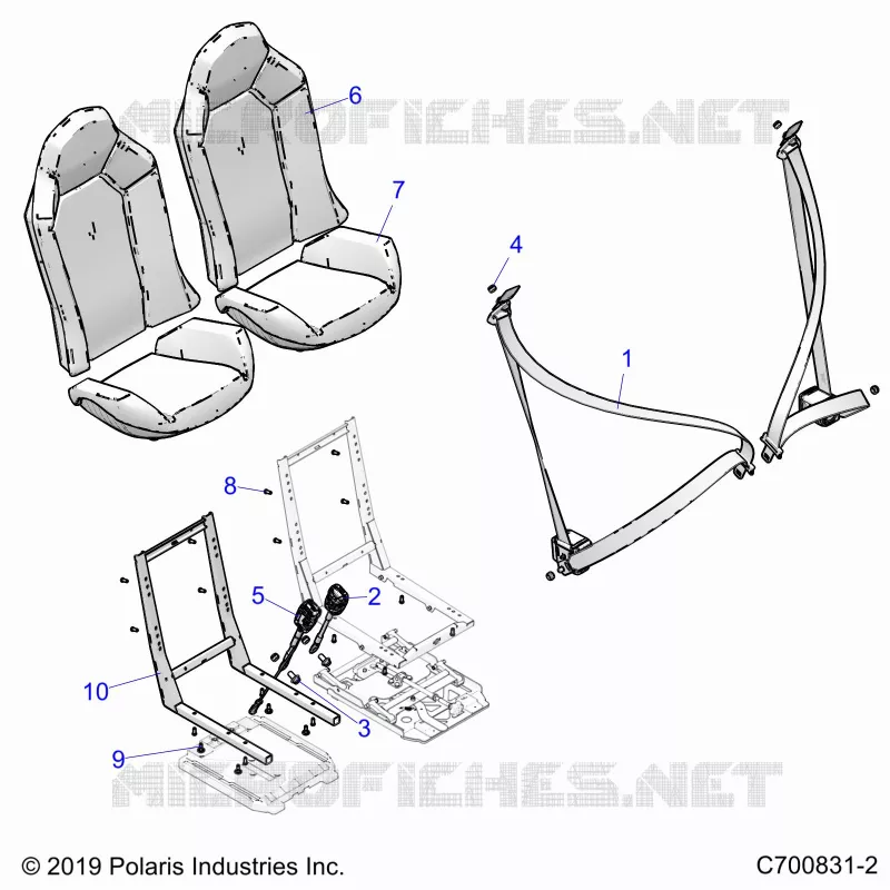 SIEGE BELT AND MOUNTING