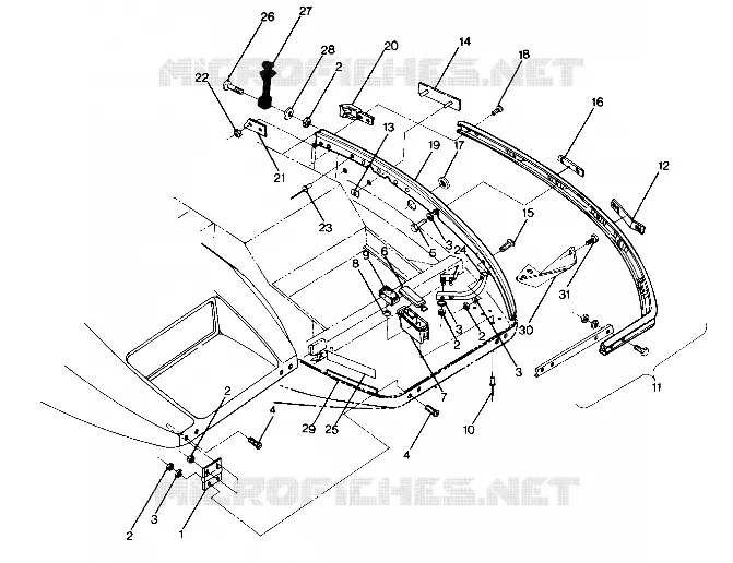 PARE CHOC ET CHARNIERE Star, Sprint and Sprint E/S (4912721272003A)