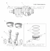 MOTEUR, VILEBREQUIN AND PISTON