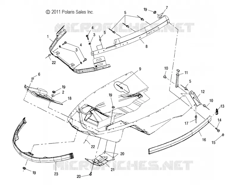 CARROSSERIE AVANT BRACES AND BUMPER