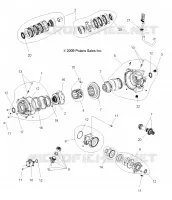 SYSTÈME DE TRANSMISSION, FRONT PONT INTERNALS (BUILT 3/05/10 AND BEFORE)