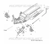 CHASSIS, PROTECTION D'EMBRAYAGE AND REPOSE PIEDS (600/144 INCH)