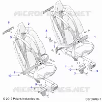 SIEGE BELT MOUNTING, FRONT