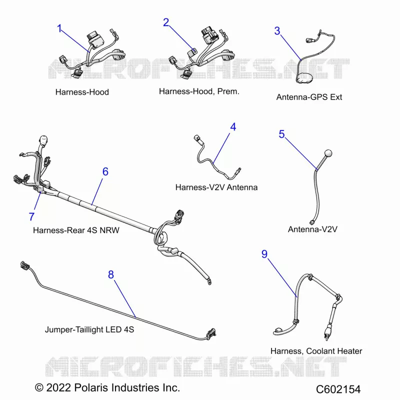ELECTRICITE, WIRE HARNESSES, HOOD/JUMPERS, GPS