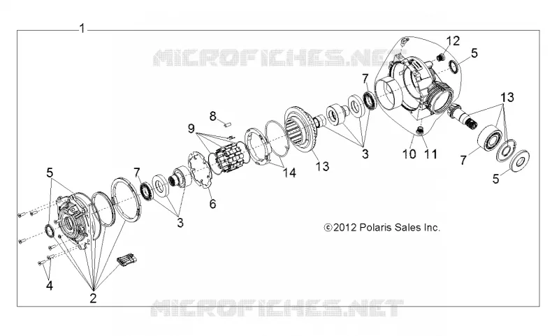 SYSTÈME DE TRANSMISSION, FRONT PONT INTERNALS 1333104