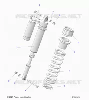 SUSPENSION, REAR SUPPORT AMORTISSEUR 