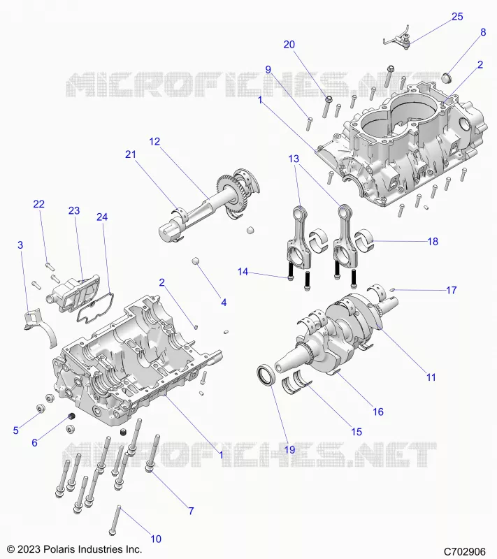 ENGINE, CRANKCASE, VILEBREQUIN