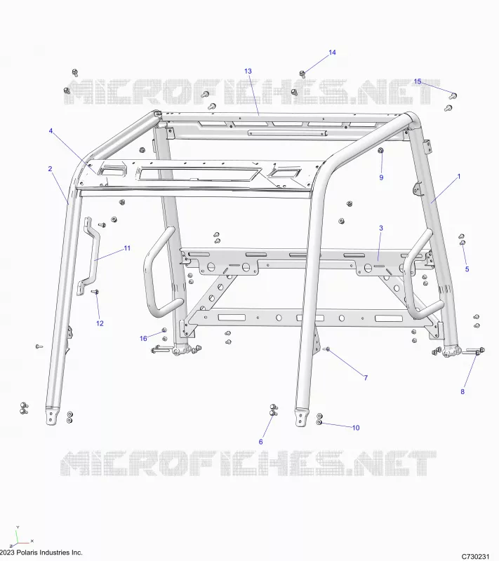 CHASSIS, CAB CADRE