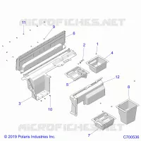 CARROSSERIE ARRIERE CLOSEOFF/STORAGE (PREM PREP ROOF)