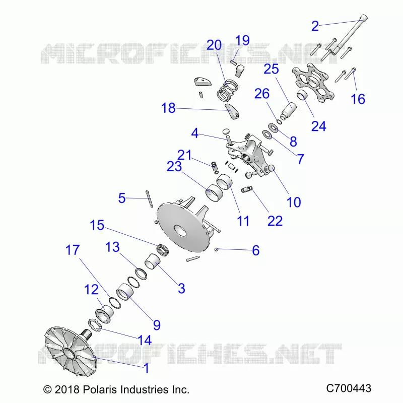 SYSTEME DE TRANSMISSION, PRIMARY CLUTCH
