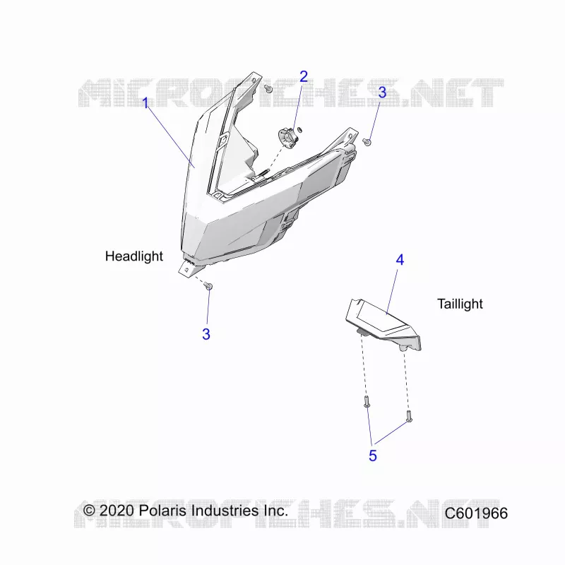 ELECTRICITE, HEADLIGHT AND TAILLIGHT