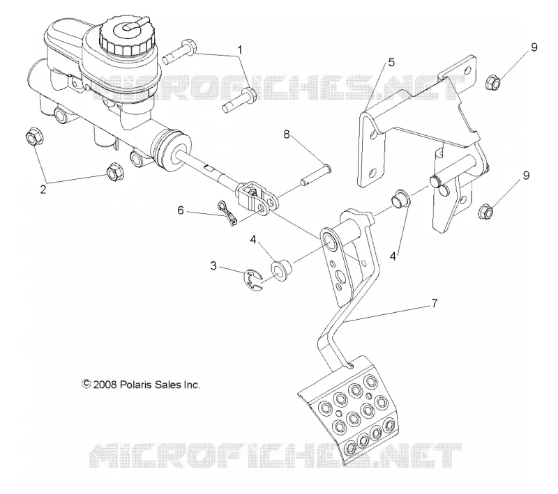 FREINS, PEDAL and MAITRE CYLINDRE MOUNTING