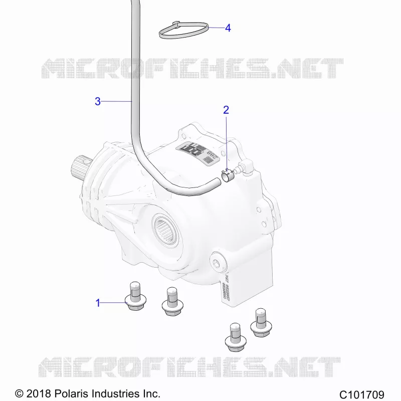 SYSTÃˆME DE TRANSMISSION, GEARCASE MOUNTING, FRONT
