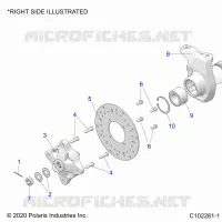 SUSPENSION AVANT HUB, CARRIER, AND BRAKE DISC