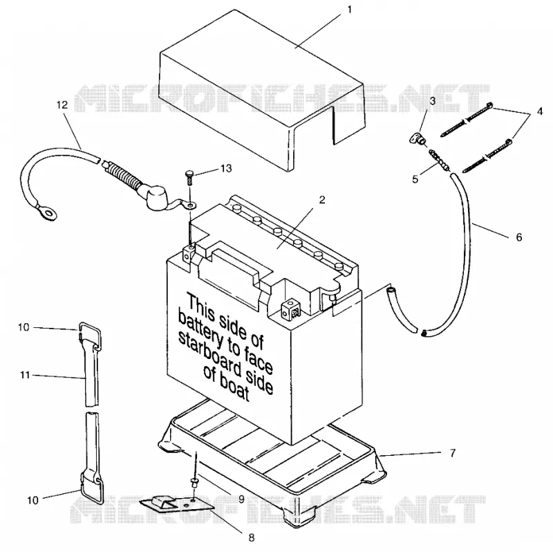 SUPPORT BATTERIE SLT 750 B954170 (4930563056B006)