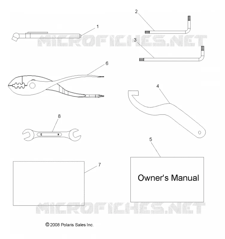 REFERENCES, TOOL KIT AND MANUEL DU PROPRIETAIRES