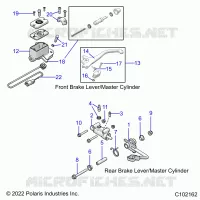 BRAKES, BRAKE LEVERS AND MAITRE CYLINDRES