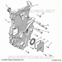 MOTEUR, FRONT COVER AND RELATED