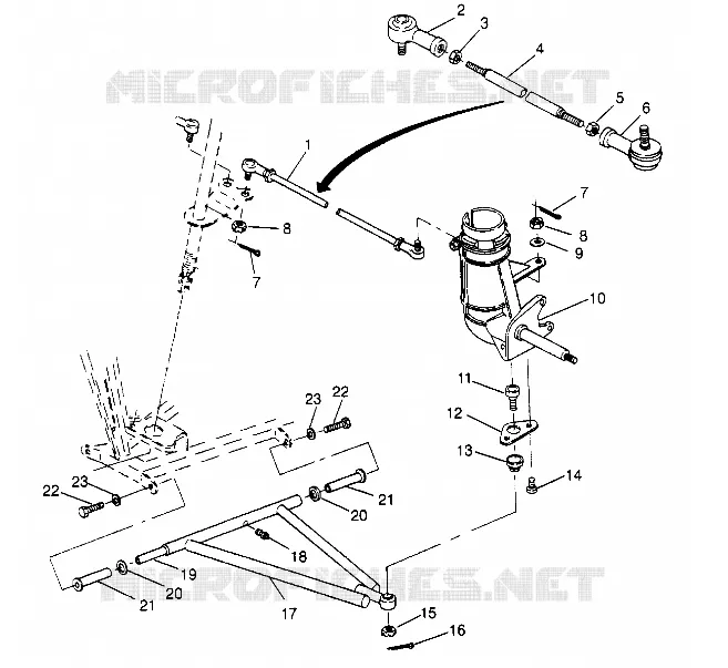 TRIANGLES DE SUSPENSIONS AVANT ET BIELLETTES DE DIRECTION Sport 400L W948540 (4927232723B006)