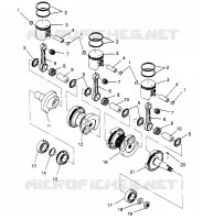 PISTON ET VILEBREQUIN XLT RMK 0960956, XLT SKS 0960556 AND EUROPEAN XLT SKS (4931813181C011)